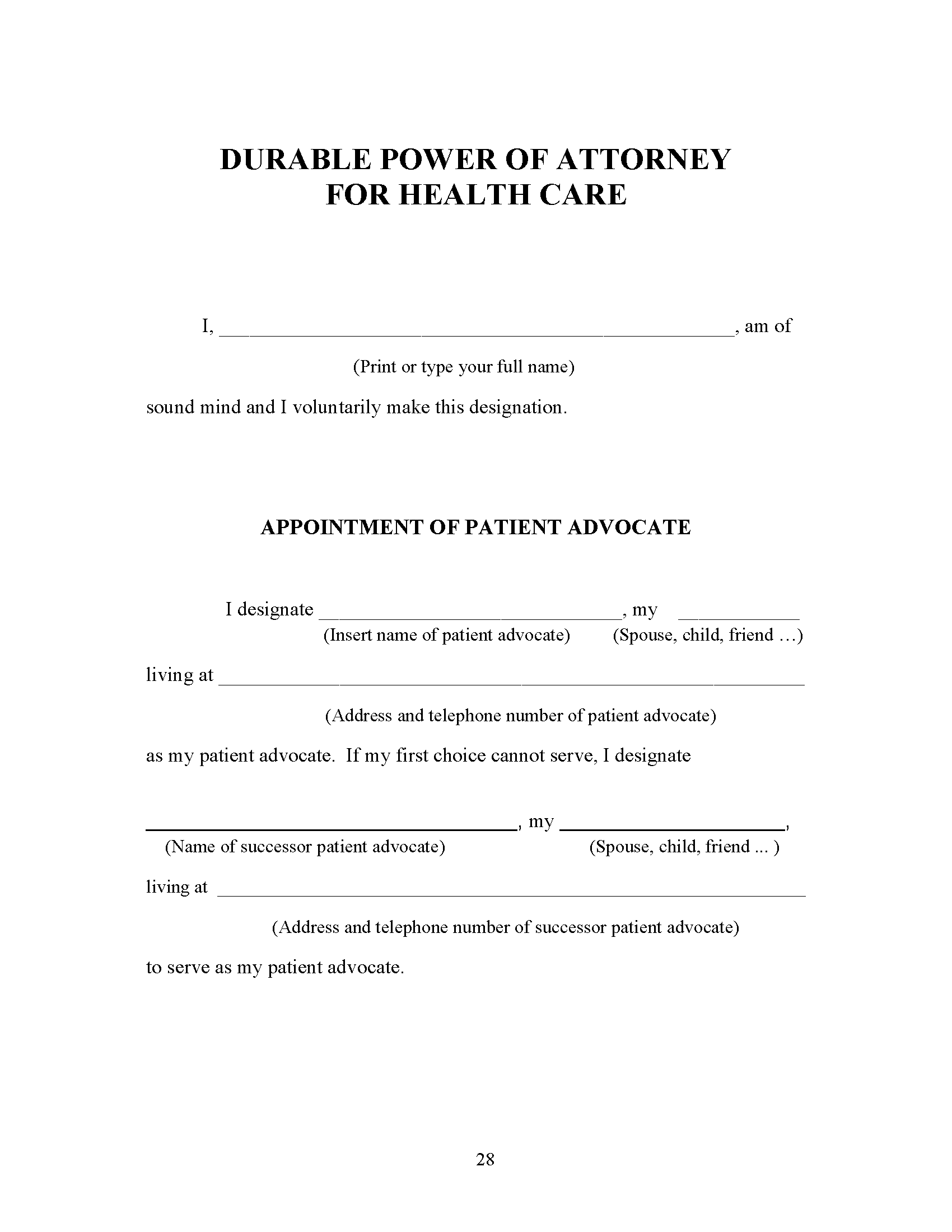 Free Michigan Medical Power Of Attorney Form Gambaran