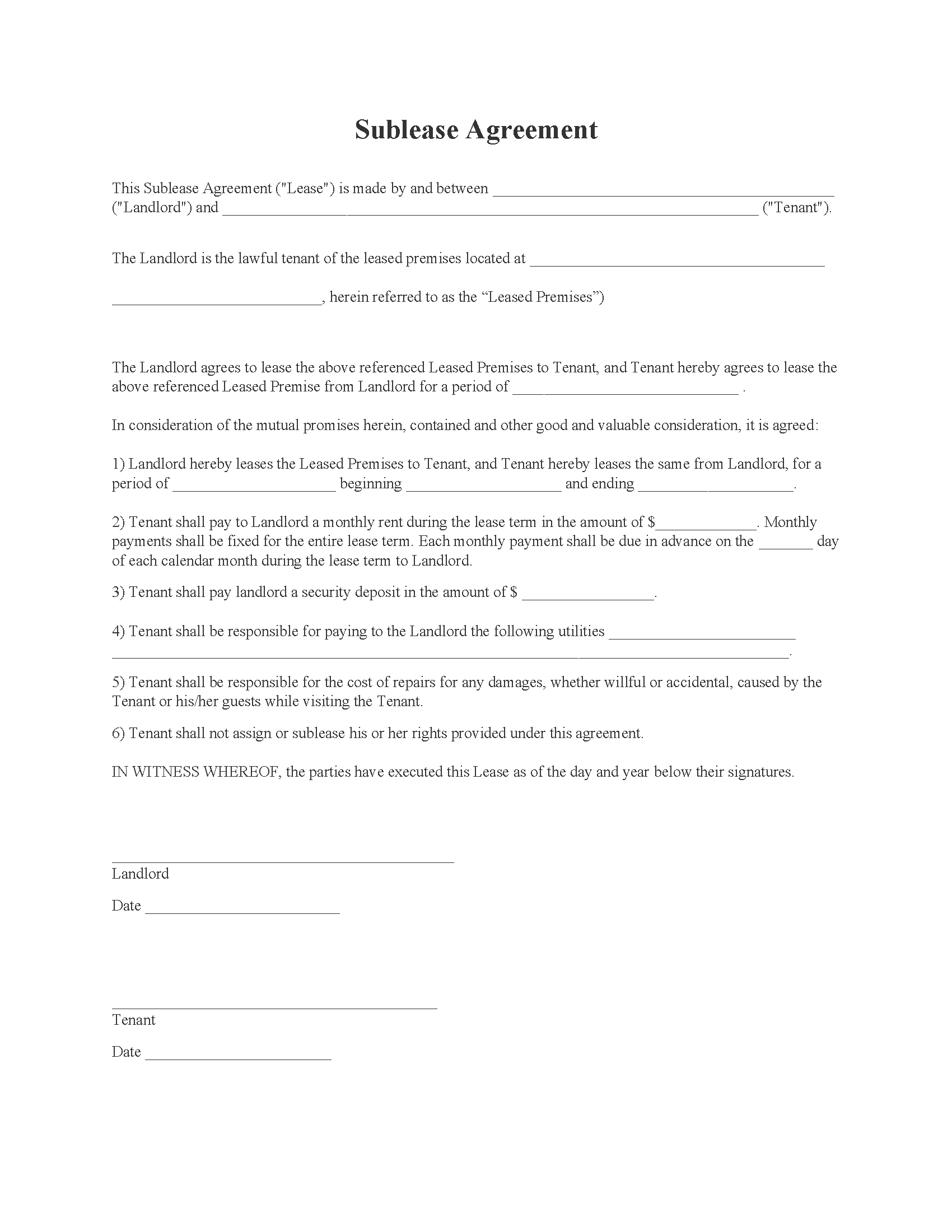 rental lease forms archives free printable legal forms