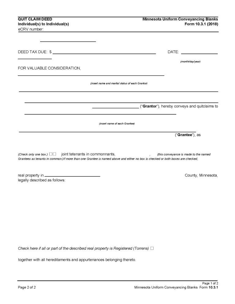 free minnesota quit claim deed pdf word free printable legal forms