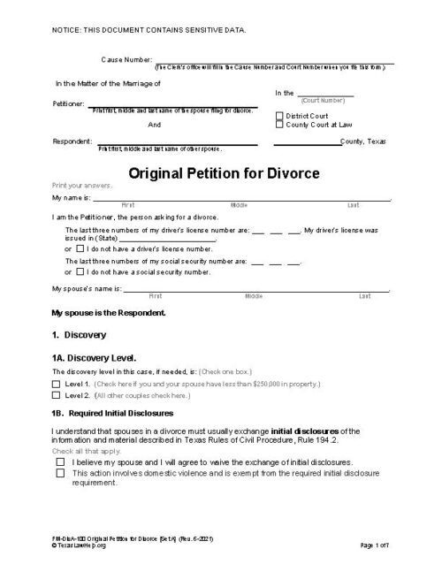 Free Printable Divorce Papers & Forms - Divorce Paperwork - Download Free