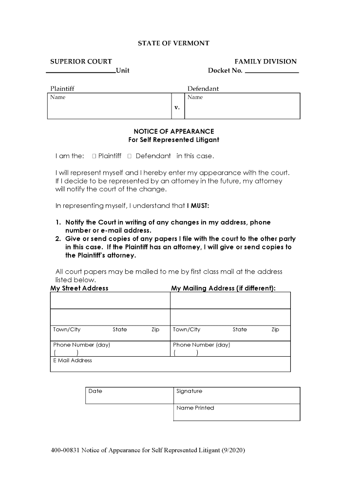 vermont-notice-of-appearance-for-self-represented-litigant-pdf-free-printable-legal-forms